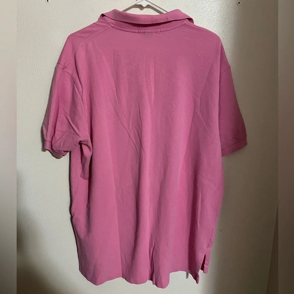 POLO RALPH LAUREN Classic Casual Preppy Cotton Polo Shirt Pink Green Men's Sz XL